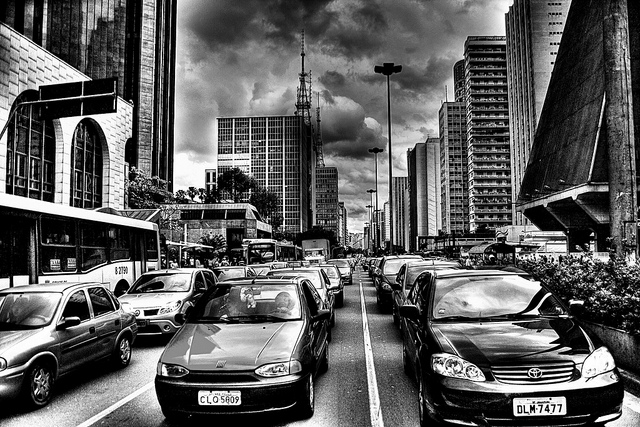 Paulista Avenue Sau Paulo traffic